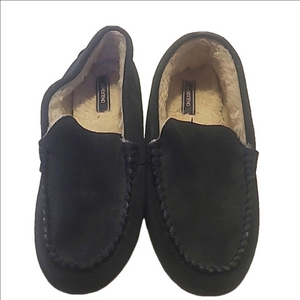 Lands End Mens Slippers Ms12 Fur Comfy